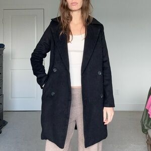 Elegant Black Women's long Coat